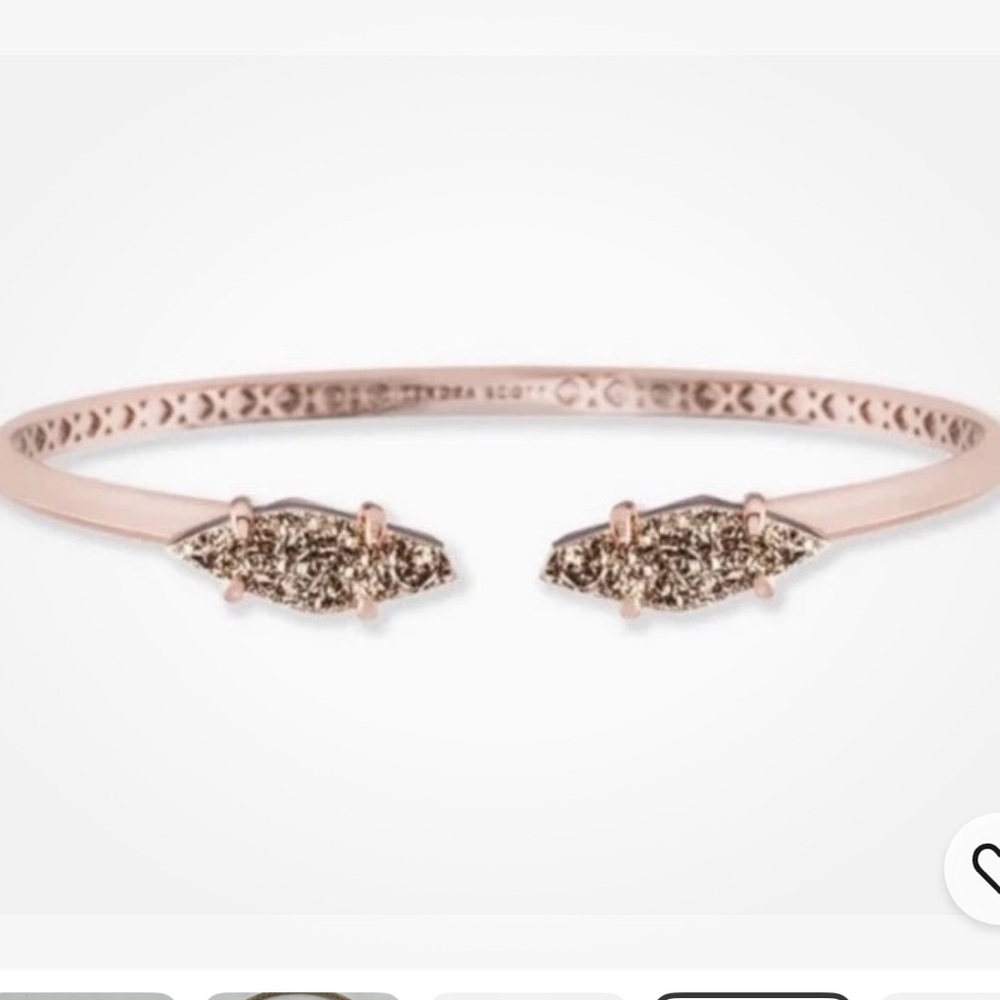 KENDRA SCOTT Elegant Rose Gold Bianca Drusy Bracelet